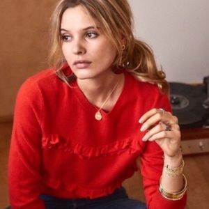 Sezane sweater red